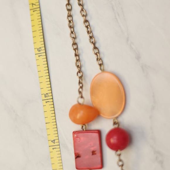Erica Lyons Necklace Orange and Fuchsia - Picture 2 of 8